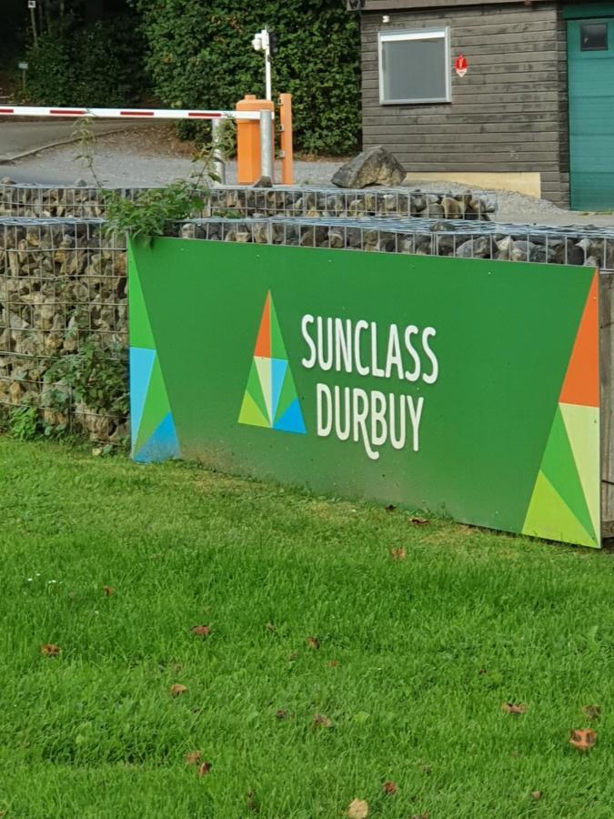 Boshuisje Durbuy Met Zwembad Op Het Park Exteriör bild